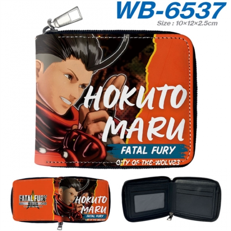City of the Wolves Anime color short full zip folding wallet 10x12x2.5cm