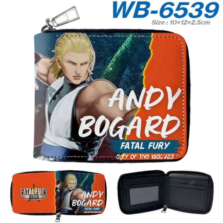 City of the Wolves Anime color short full zip folding wallet 10x12x2.5cm