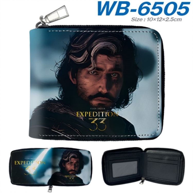 Clair Obscur: Expedition 33 Anime color short full zip folding wallet 10x12x2.5cm