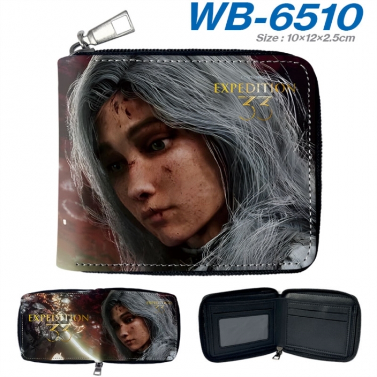 Clair Obscur: Expedition 33 Anime color short full zip folding wallet 10x12x2.5cm
