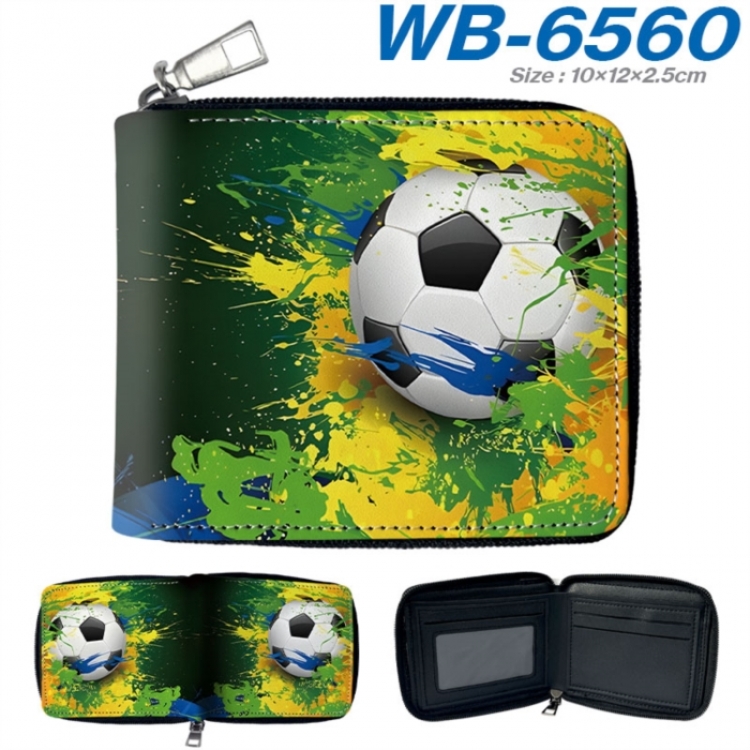 Ball games Anime color short full zip folding wallet 10x12x2.5cm