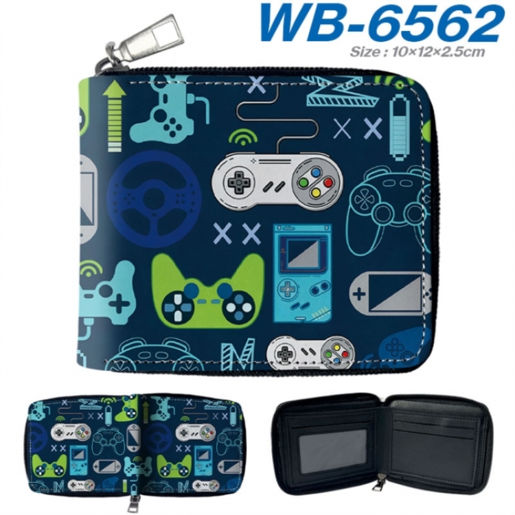 GamePad Anime color short full zip folding wallet 10x12x2.5cm