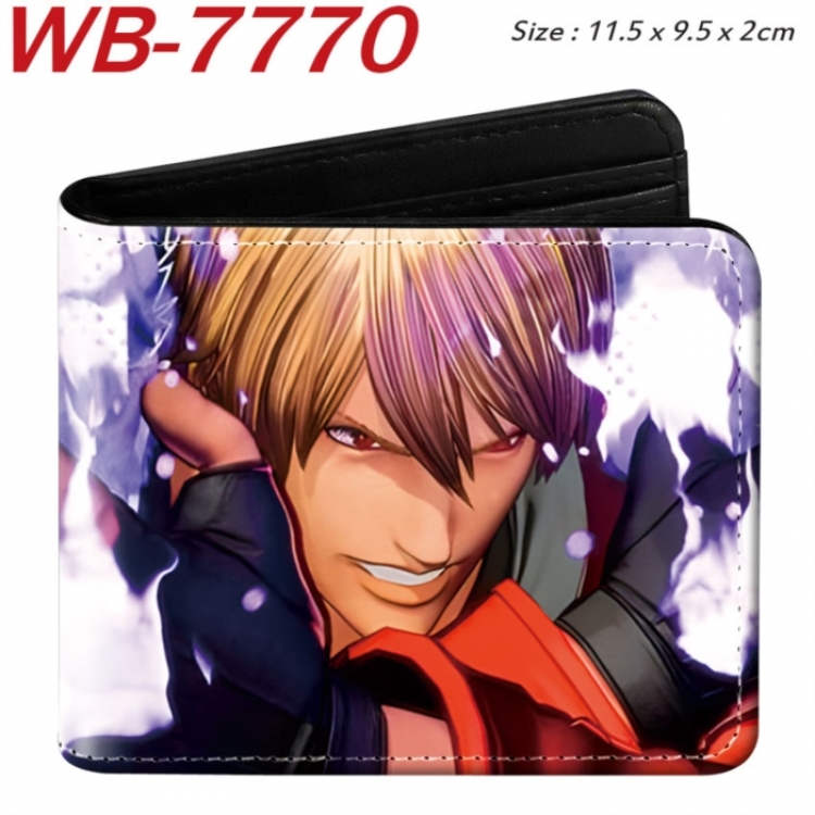 City of the Wolves Animation color PU leather half fold wallet 11.5X9X2CM