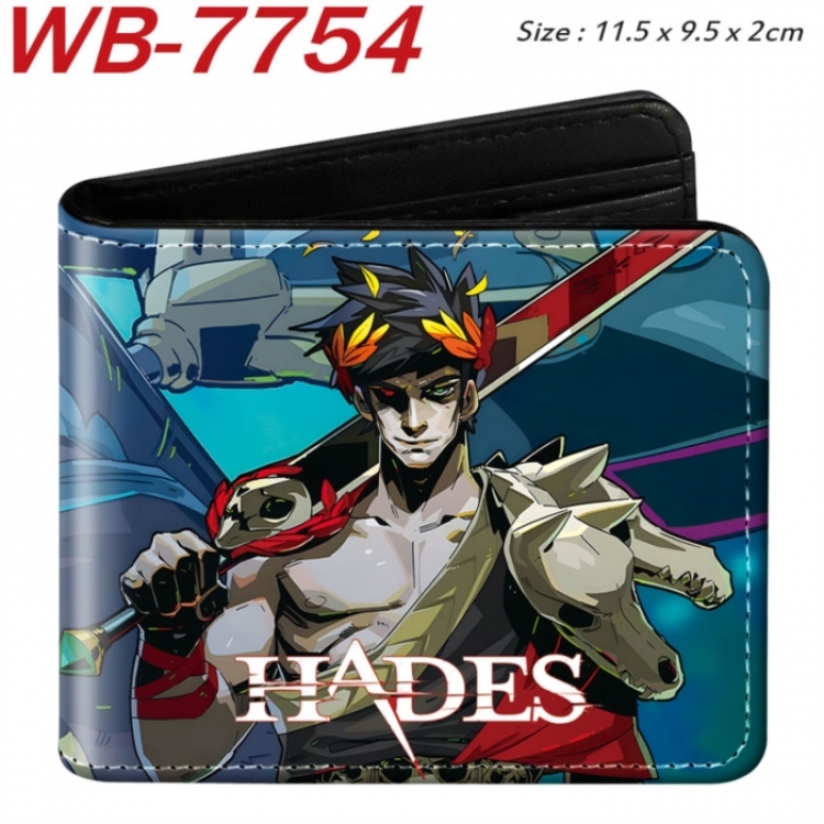 Hades Animation color PU leather half fold wallet 11.5X9X2CM