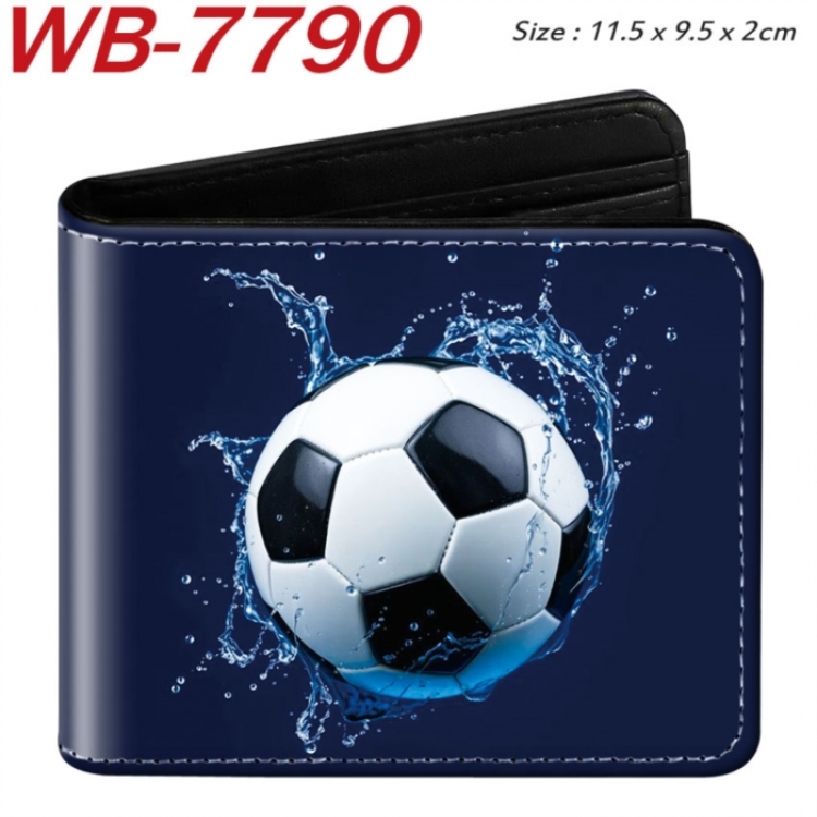 Ball games Animation color PU leather half fold wallet 11.5X9X2CM
