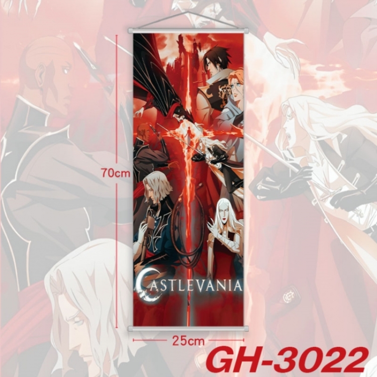 Castlevania Plastic Rod Cloth Small Hanging Canvas Painting Wall Scroll 25x70cm price for 5 pcs
