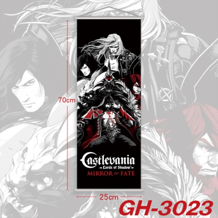 Castlevania Plastic Rod Cloth Small Hanging Canvas Painting Wall Scroll 25x70cm price for 5 pcs