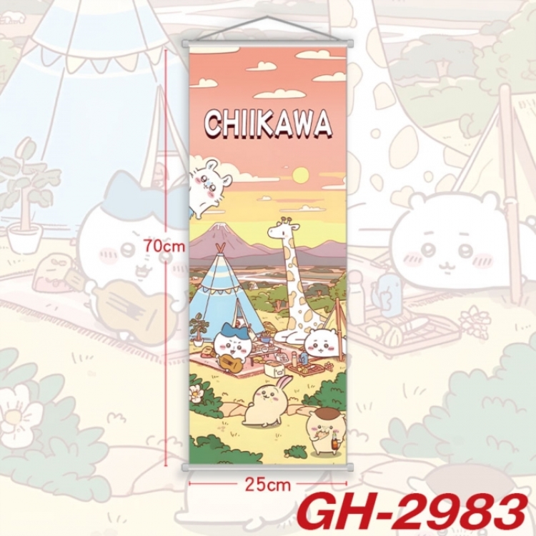 Chiikawa Plastic Rod Cloth Small Hanging Canvas Painting Wall Scroll 25x70cm price for 5 pcs
