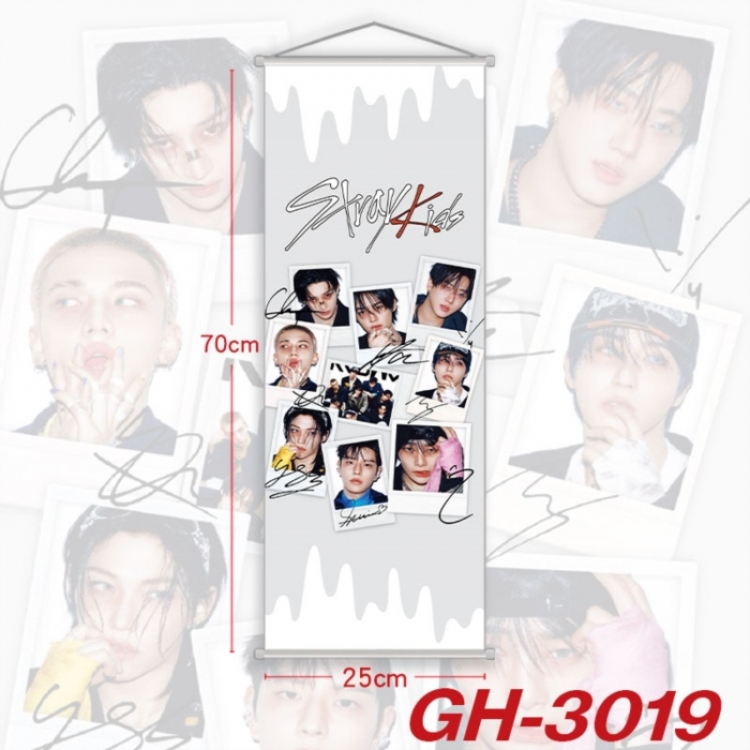 Stray Kids Plastic Rod Cloth Small Hanging Canvas Painting Wall Scroll 25x70cm price for 5 pcs