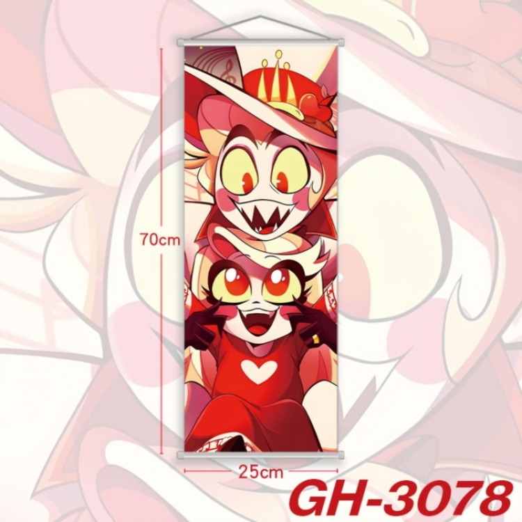 Hazbin Hotel Plastic Rod Cloth Small Hanging Canvas Painting Wall Scroll 25x70cm price for 5 pcs