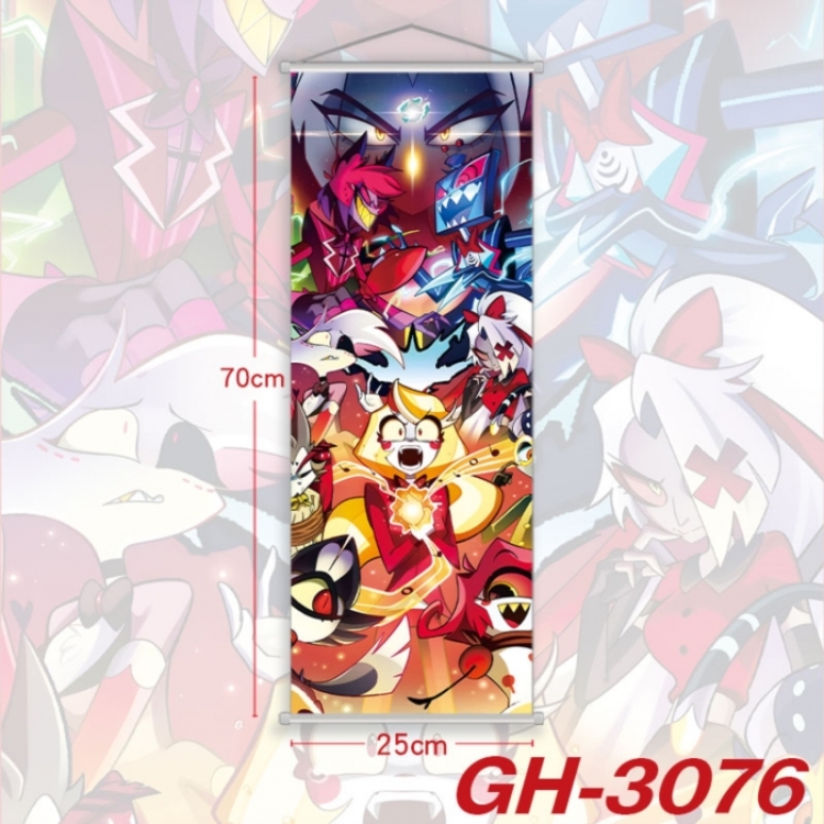 Hazbin Hotel Plastic Rod Cloth Small Hanging Canvas Painting Wall Scroll 25x70cm price for 5 pcs