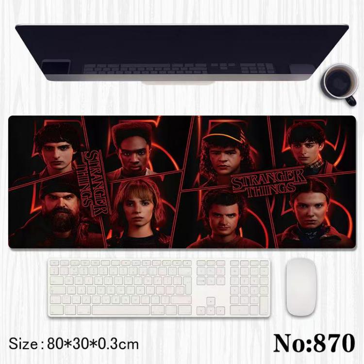 Stranger Things Anime peripheral computer mouse pad office desk pad multifunctional pad 80X30X0.3cm