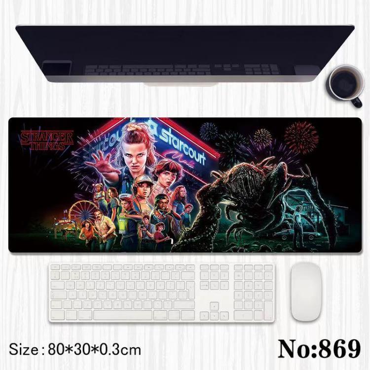 Stranger Things Anime peripheral computer mouse pad office desk pad multifunctional pad 80X30X0.3cm