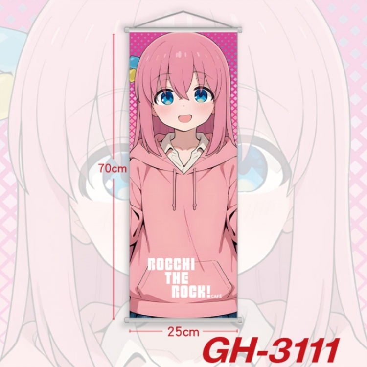 BOCCHI THE ROCK! Plastic Rod Cloth Small Hanging Canvas Painting Wall Scroll 25x70cm price for 5 pcs