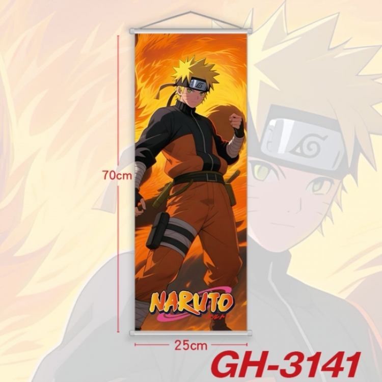 Naruto Plastic Rod Cloth Small Hanging Canvas Painting Wall Scroll 25x70cm price for 5 pcs
