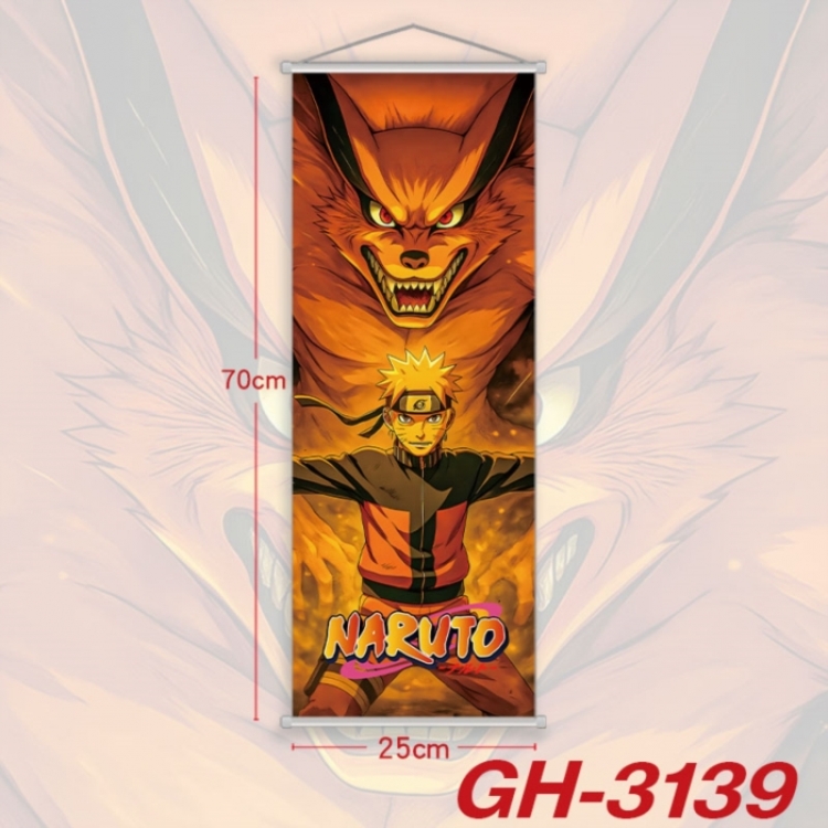 Naruto Plastic Rod Cloth Small Hanging Canvas Painting Wall Scroll 25x70cm price for 5 pcs