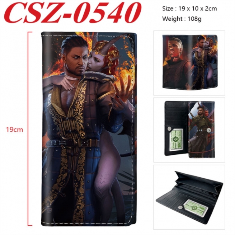 Baldur's Gate  Anime peripheral long three fold wallet 19x10x2cm