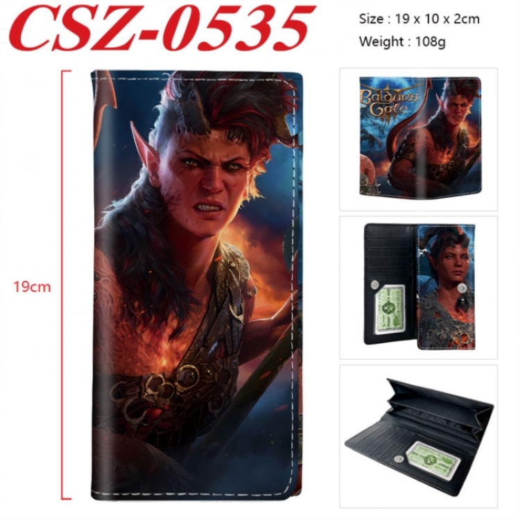 Baldur's Gate  Anime peripheral long three fold wallet 19x10x2cm