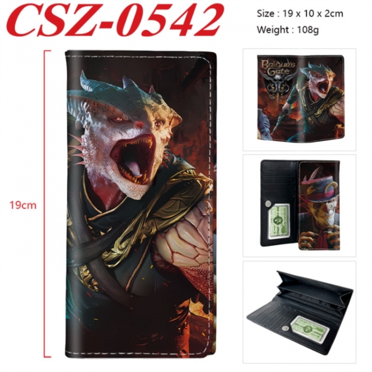 Baldur's Gate  Anime peripheral long three fold wallet 19x10x2cm