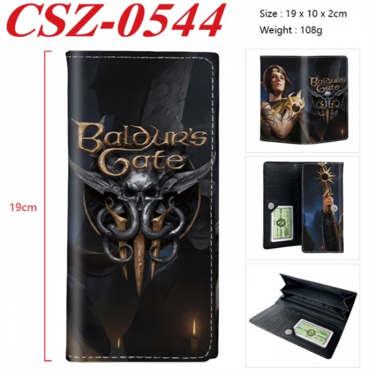Baldur's Gate  Anime peripheral long three fold wallet 19x10x2cm