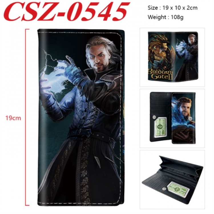Baldur's Gate  Anime peripheral long three fold wallet 19x10x2cm