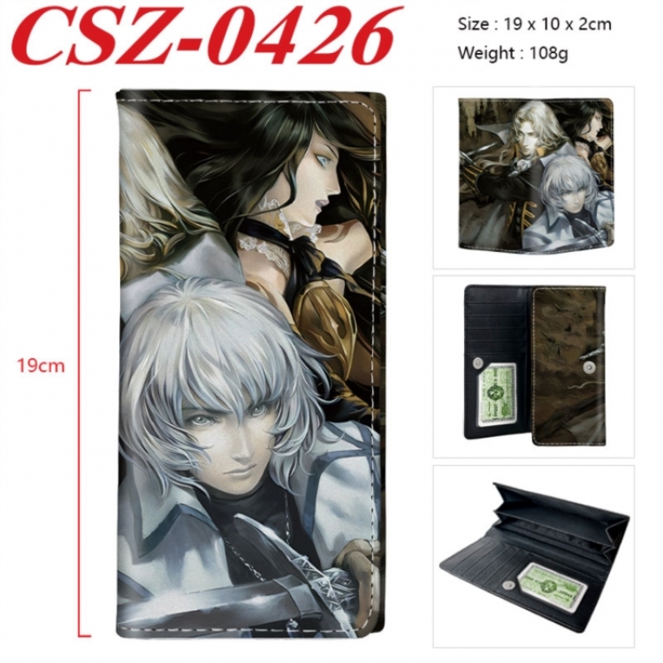 Castlevania Anime peripheral long three fold wallet 19x10x2cm