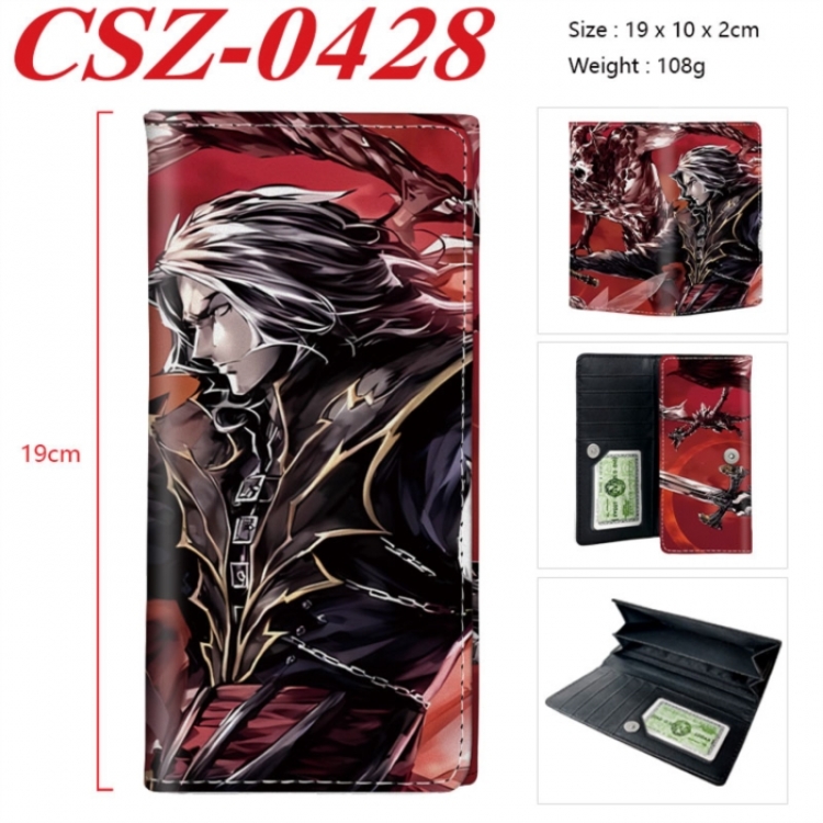 Castlevania Anime peripheral long three fold wallet 19x10x2cm