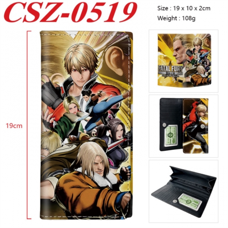 City of the Wolves Anime peripheral long three fold wallet 19x10x2cm