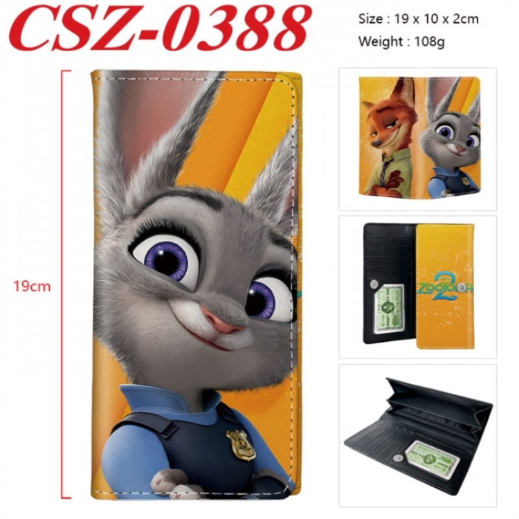 Zootopia Anime peripheral long three fold wallet 19x10x2cm