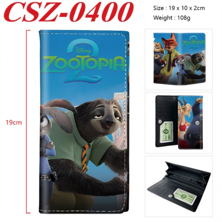 Zootopia Anime peripheral long three fold wallet 19x10x2cm