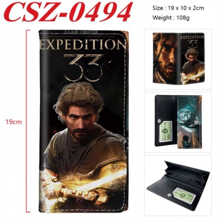 Clair Obscur: Expedition 33 Anime peripheral long three fold wallet 19x10x2cm