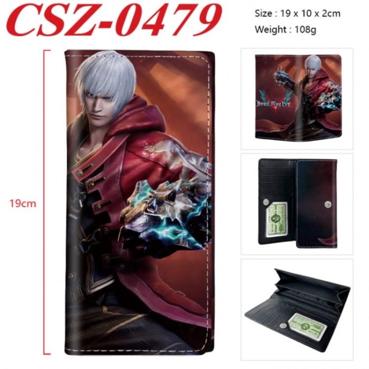 Devil May Cry Anime peripheral long three fold wallet 19x10x2cm