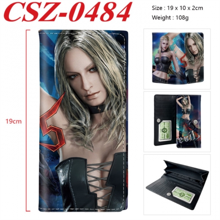 Devil May Cry Anime peripheral long three fold wallet 19x10x2cm