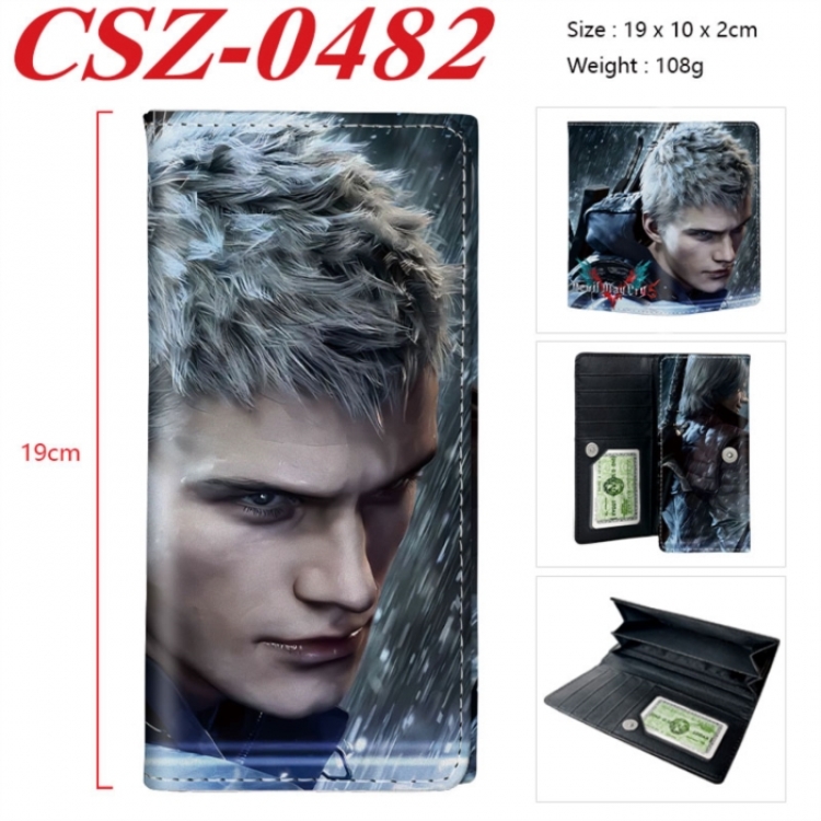 Devil May Cry Anime peripheral long three fold wallet 19x10x2cm
