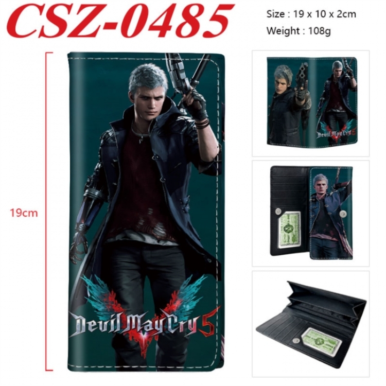 Devil May Cry Anime peripheral long three fold wallet 19x10x2cm