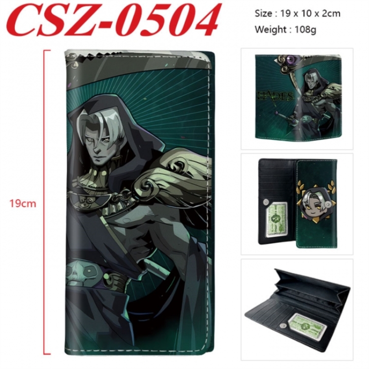 Hades Anime peripheral long three fold wallet 19x10x2cm