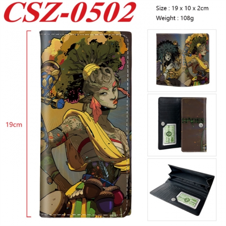 Hades Anime peripheral long three fold wallet 19x10x2cm