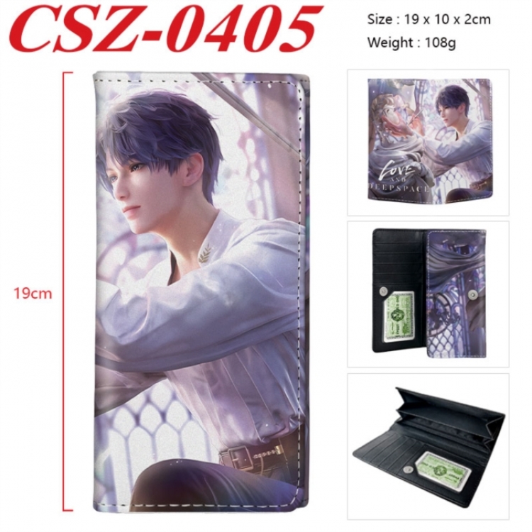 Love and Deepspac Anime peripheral long three fold wallet 19x10x2cm