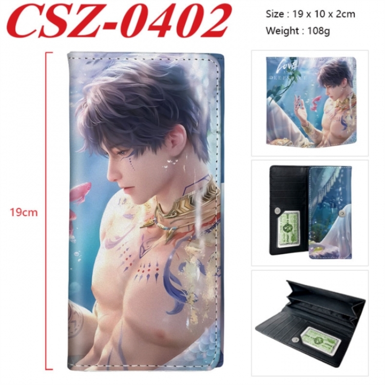 Love and Deepspac Anime peripheral long three fold wallet 19x10x2cm