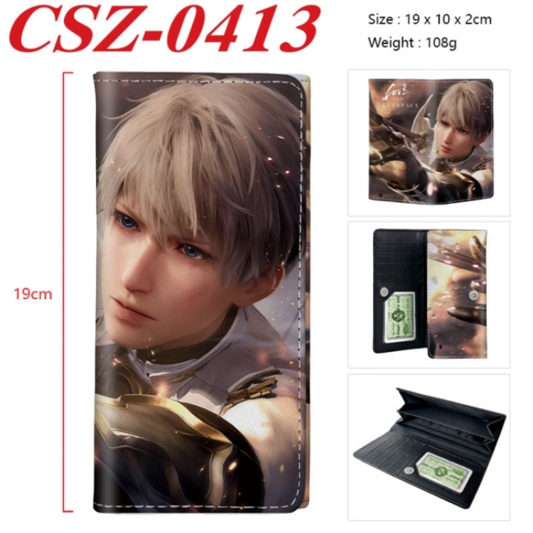 Love and Deepspac Anime peripheral long three fold wallet 19x10x2cm