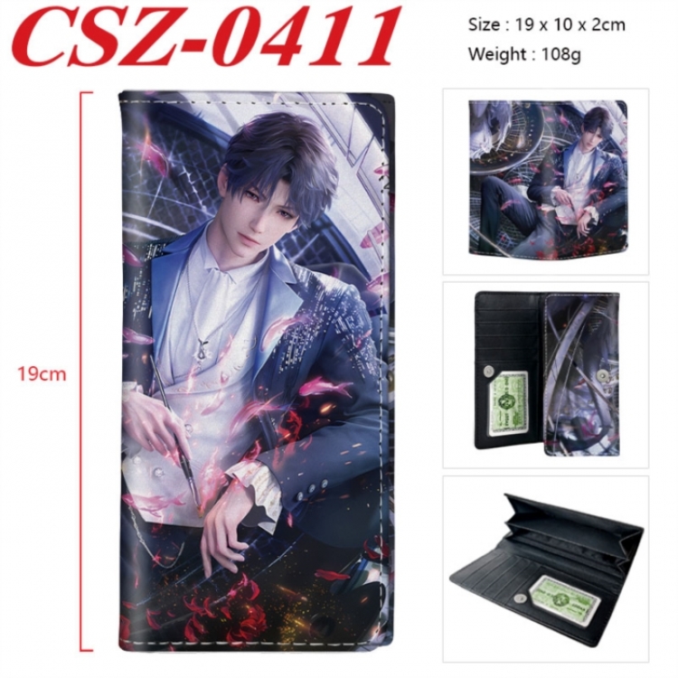 Love and Deepspac Anime peripheral long three fold wallet 19x10x2cm