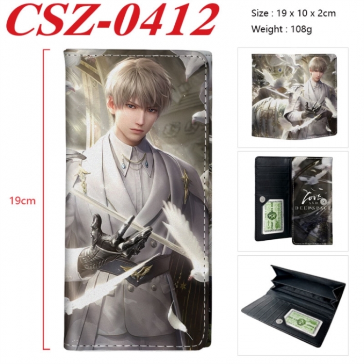 Love and Deepspac Anime peripheral long three fold wallet 19x10x2cm