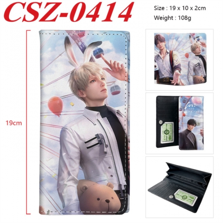 Love and Deepspac Anime peripheral long three fold wallet 19x10x2cm