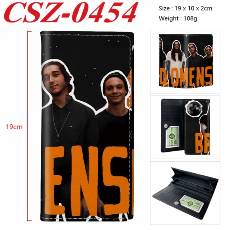 Bad Omens Anime peripheral long three fold wallet 19x10x2cm