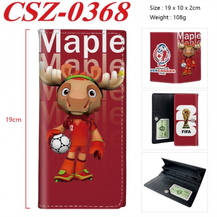 World Cup Anime peripheral long three fold wallet 19x10x2cm