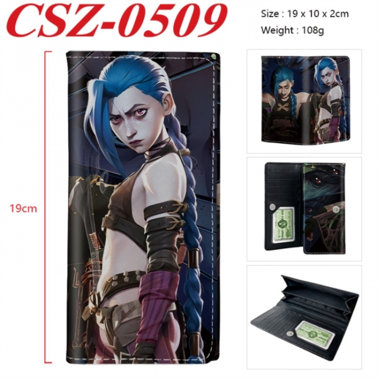 Arcane：League of Legends Anime peripheral long three fold wallet 19x10x2cm