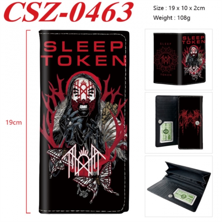 Sleep Token Anime peripheral long three fold wallet 19x10x2cm