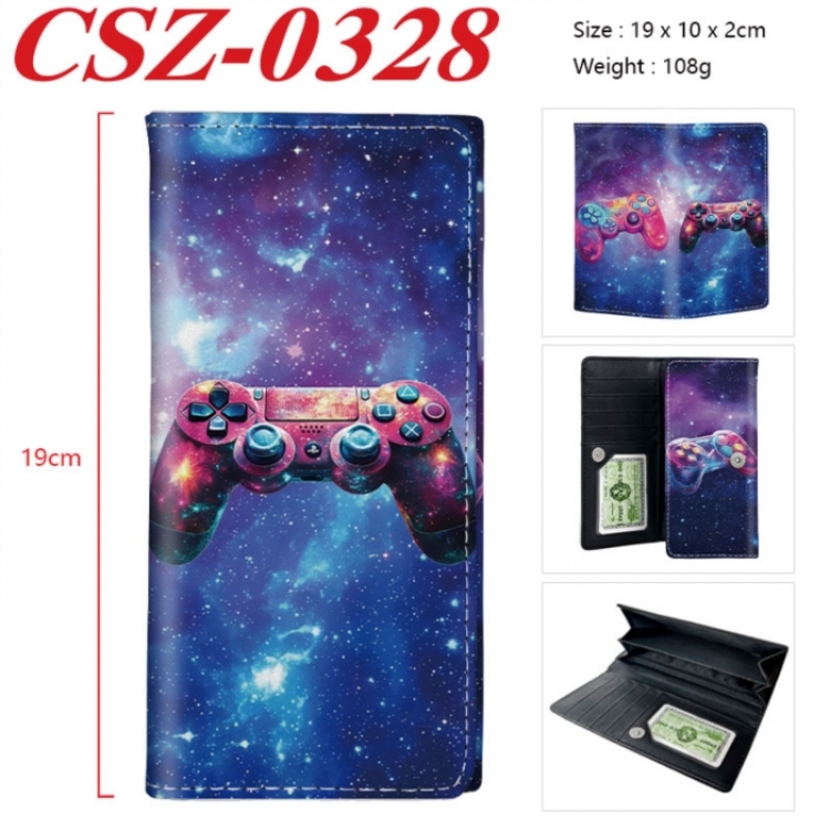 GamePad Anime peripheral long three fold wallet 19x10x2cm