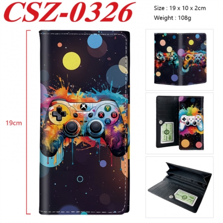 GamePad Anime peripheral long three fold wallet 19x10x2cm