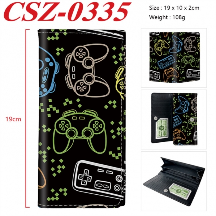 GamePad Anime peripheral long three fold wallet 19x10x2cm